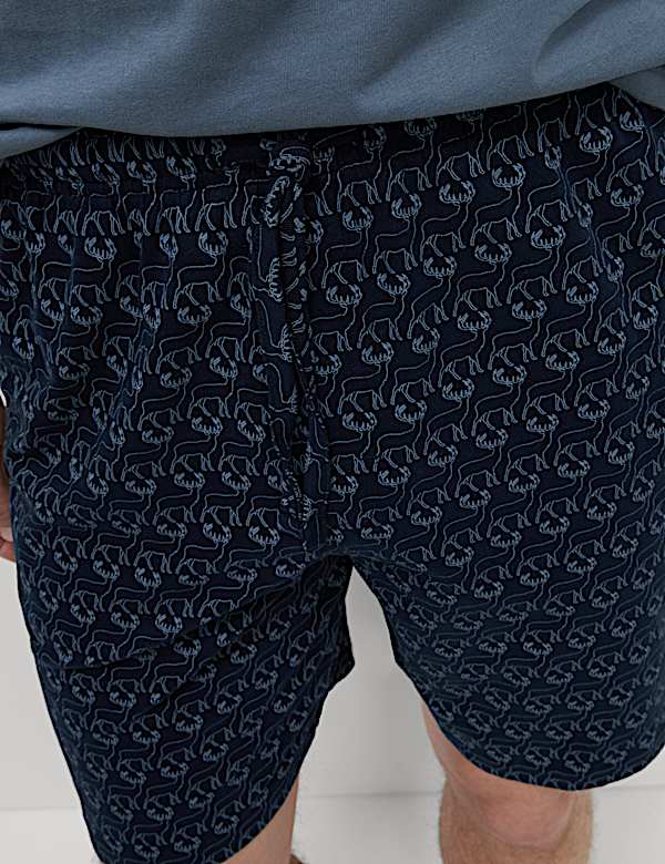 Pure Cotton Stag Print Pyjama Set