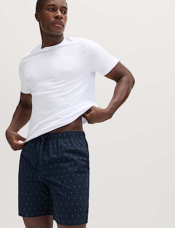 2 Pack Pure Cotton Pyjama Shorts - CA