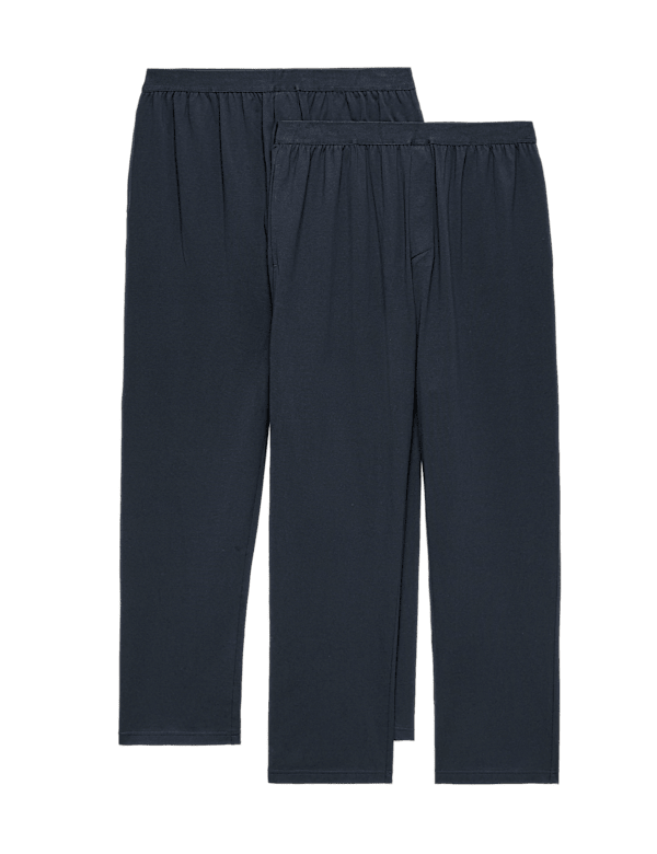 2 Pack Ultimate Cotton Rich Loungewear Bottoms