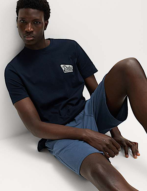 Ensemble pyjama 100 % coton &agrave; motif graphique d&icirc;ner - CA