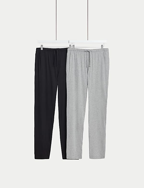 2pk Pure Cotton Pyjama Bottoms - CN