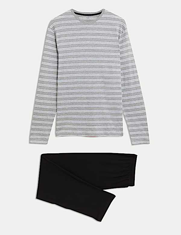 Βαμβακερό ριγέ σετ πιτζάμας - GR