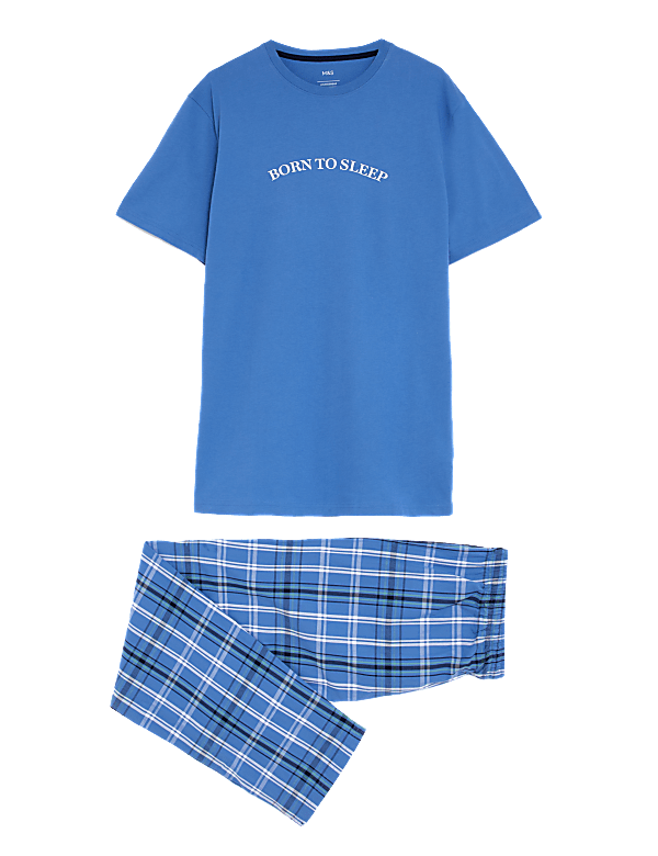Pure Cotton Slogan Pyjama Set