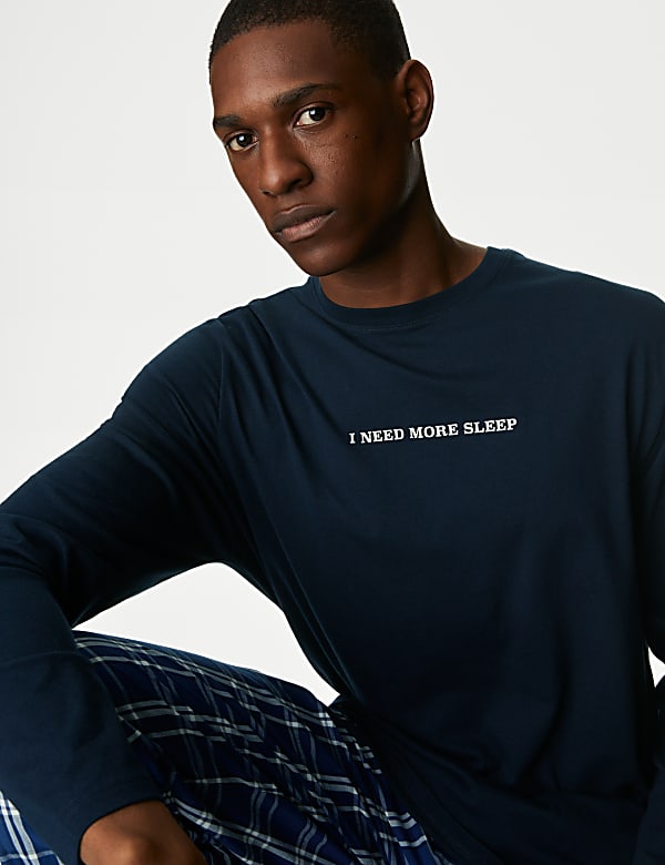 Pure Cotton Checks Pajama Set