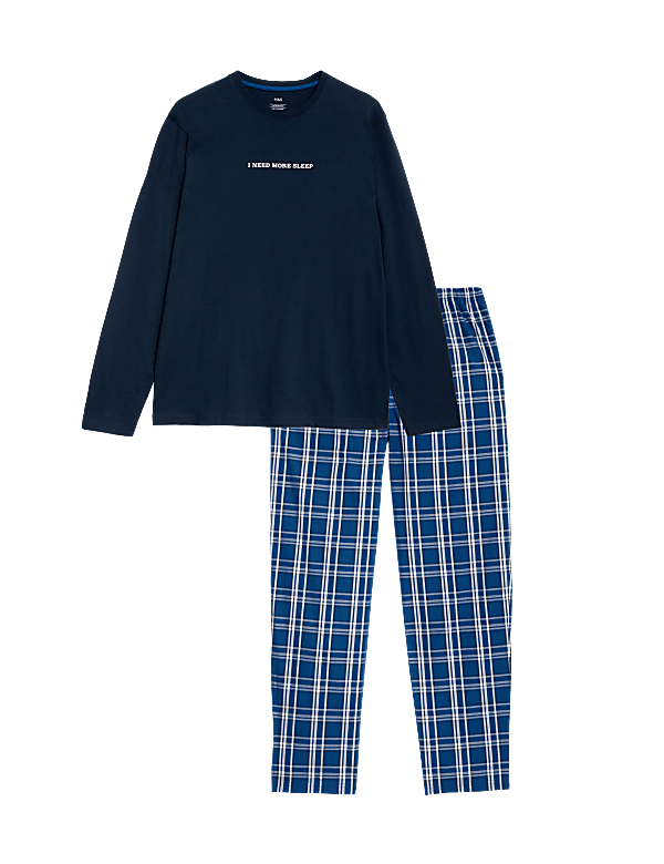 Pure Cotton Checks Pajama Set