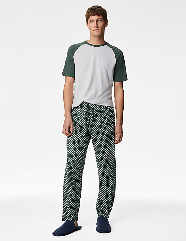 Pure Cotton Geometric Print Pyjama Set
