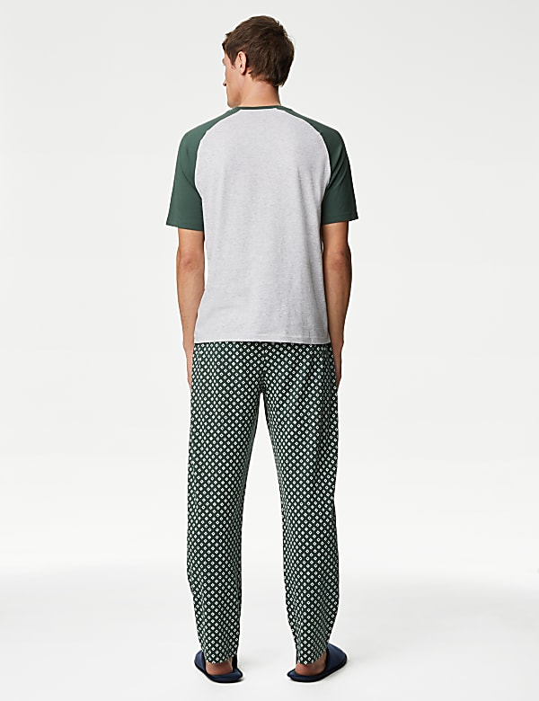 Pure Cotton Geometric Print Pyjama Set