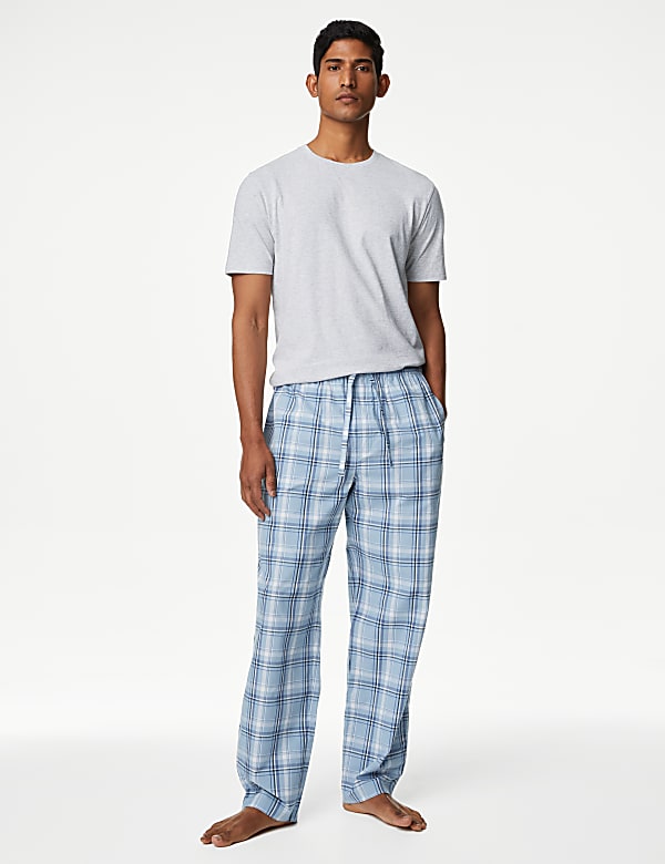 Pure Cotton Checked Pyjama Set - HU