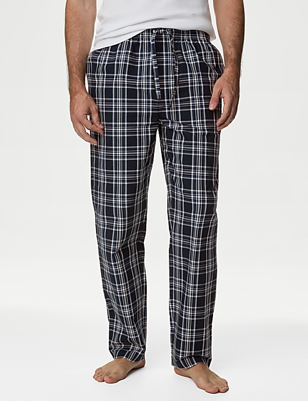 2pk Pure Cotton Pyjama Bottoms - GR