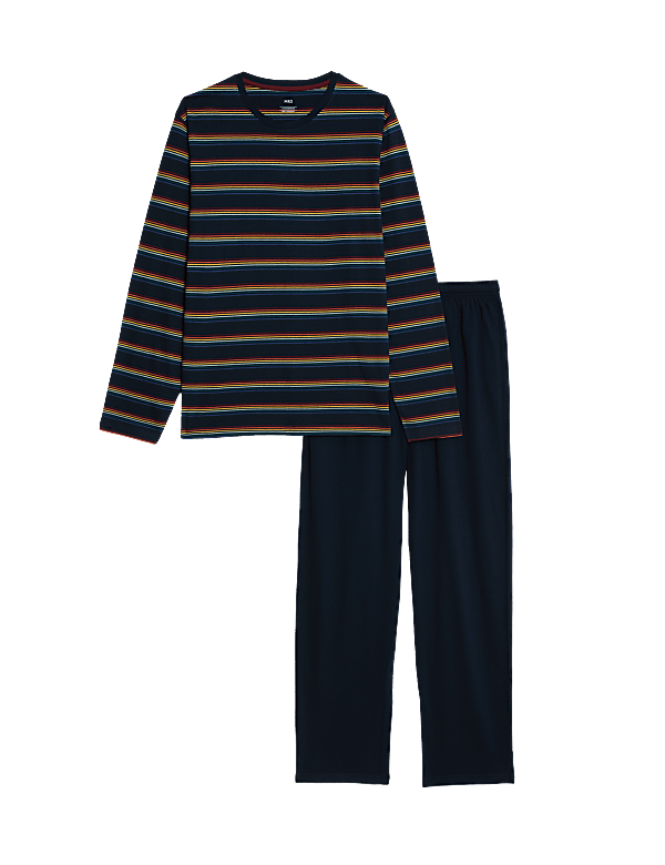 Pure Cotton Rainbow Striped Pyjama Set