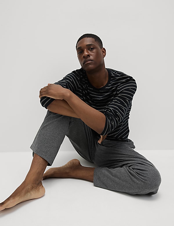 Pure Cotton Striped Pyjama Set