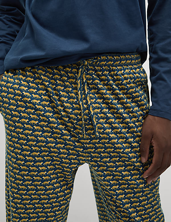 Pure Cotton Fox Print Pyjama Set - LT