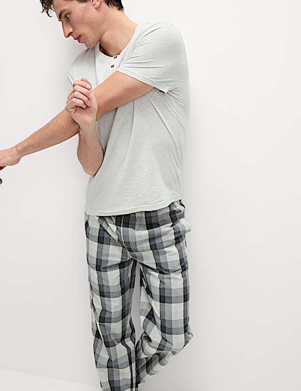 Pure Cotton Checked Pyjama Set