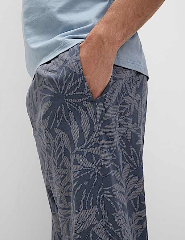 Pure Cotton Palm Print Pyjama Set - CZ