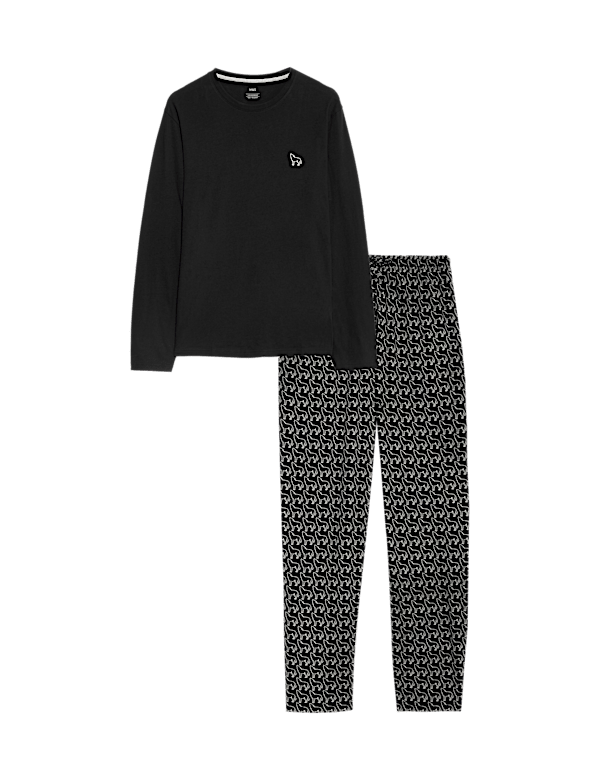 Pure Cotton Wolf Print Pyjama Set