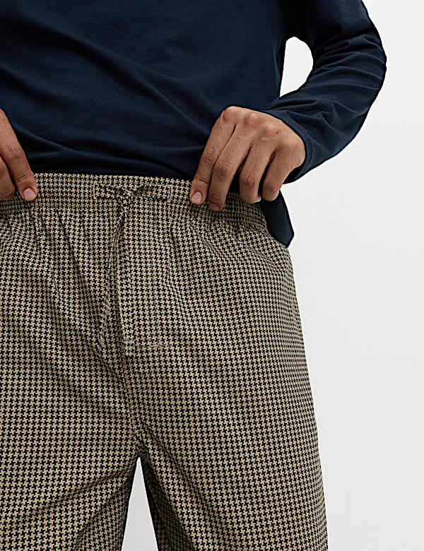 Pure Cotton Houndstooth Pyjama Set