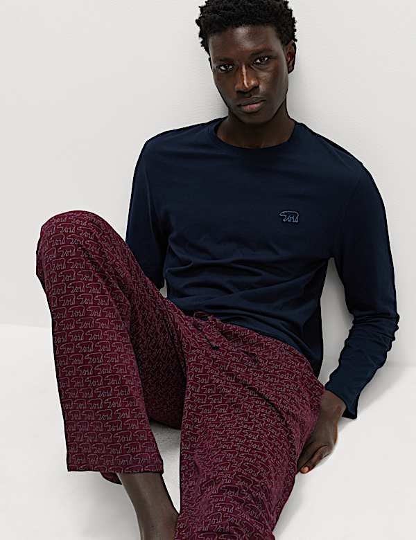 Pure Cotton Bear Print Pyjama Set - NL