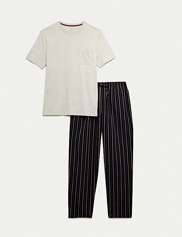 Pure Cotton Striped Pyjama Set - FI