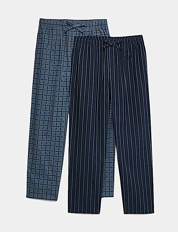 Pack Of Two Cotton Pyjama Bottoms