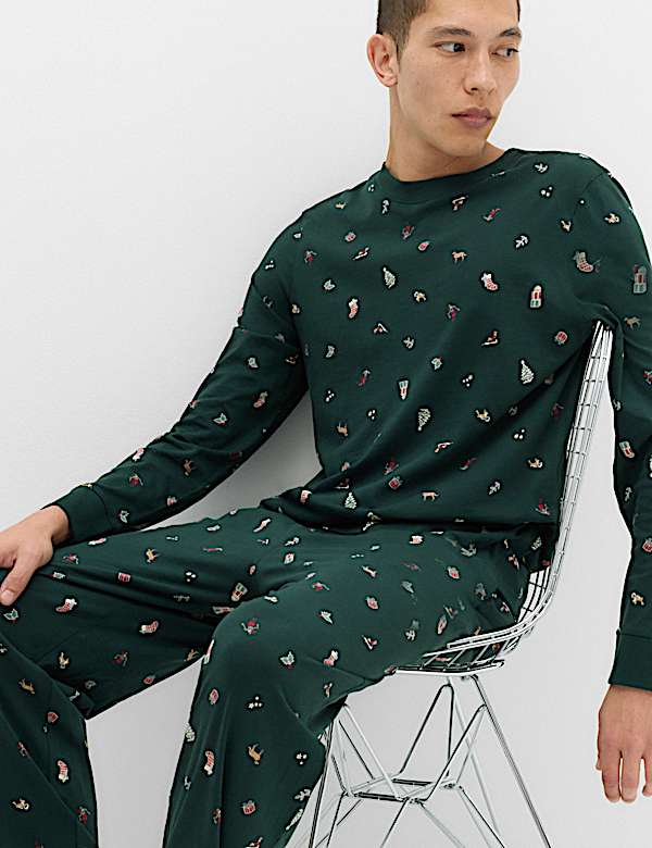 Pure Cotton Printed Christmas Family Pyjamas - NZ