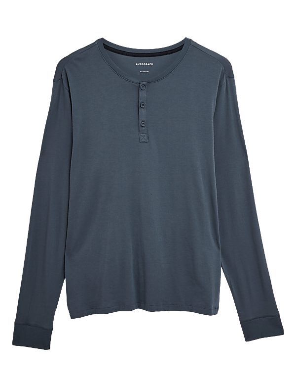 Premium Cotton Henley Pyjama Top
