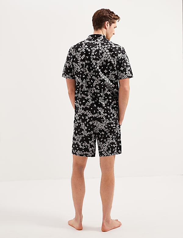 Cotton Rich Floral Print Pyjama Shorts