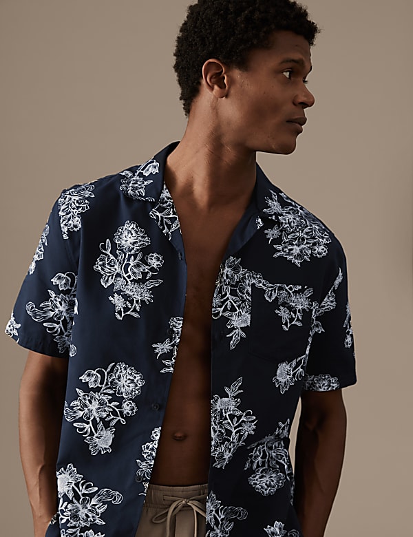 Cotton Rich Floral Print Pyjama Top