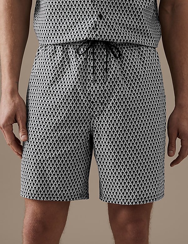 Cotton Rich A Print Pyjama Shorts
