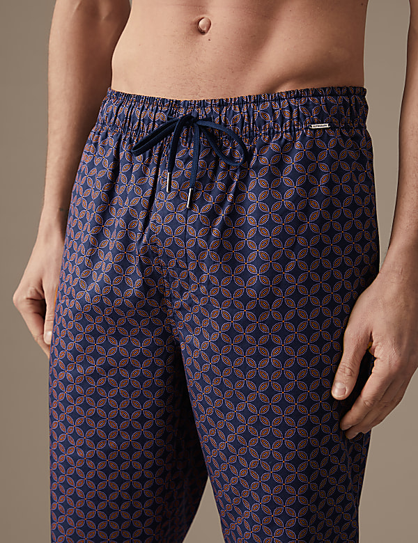 Cotton Rich Geometric Print Pyjama Bottoms
