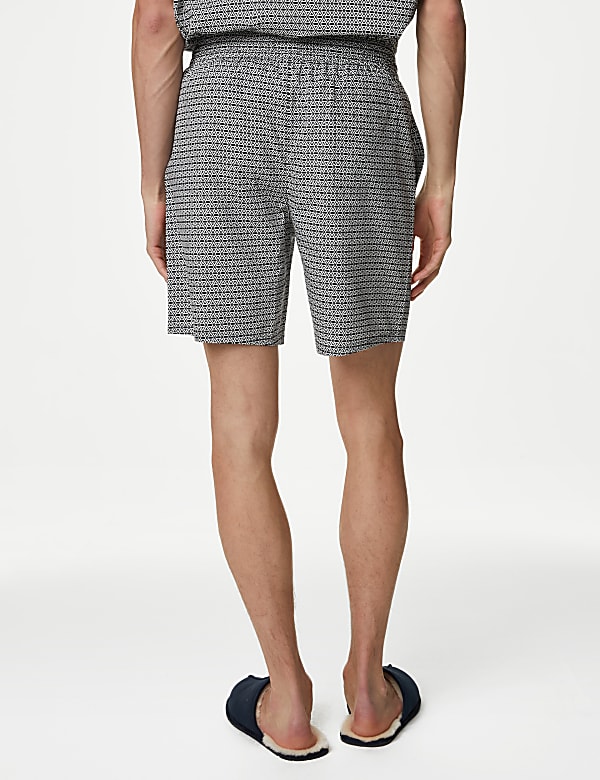 Cotton Rich Printed Pyjama Shorts