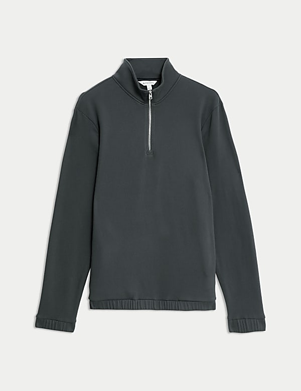 Fleece Half Zip Loungewear Top - HU