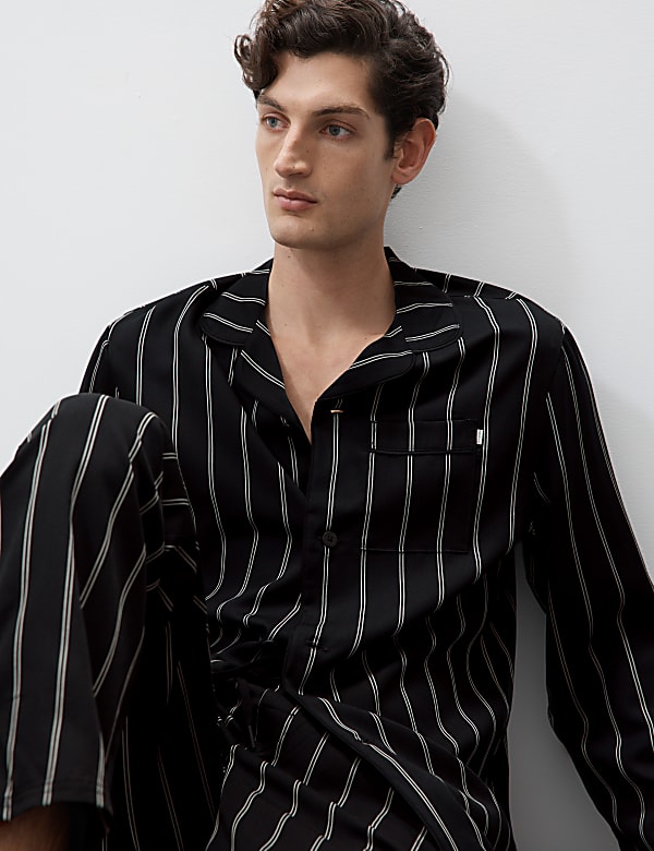 Lyocell Striped Pyjama Top - CH