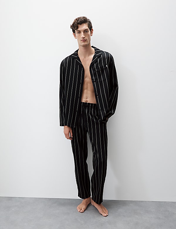 Lyocell Striped Pyjama Bottoms