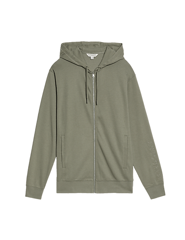 Cotton Rich Zip Up Hoodie