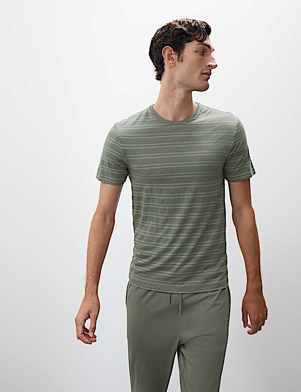 Supima® Cotton Modal Striped T-shirt Vest