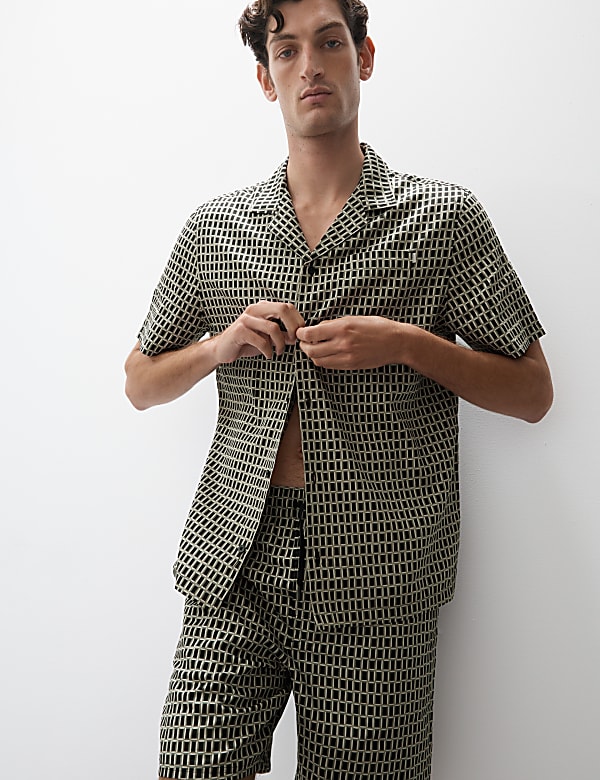 Cotton Rich Printed Pyjama Top