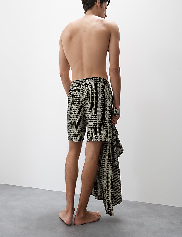 Cotton Rich Printed Pyjama Shorts