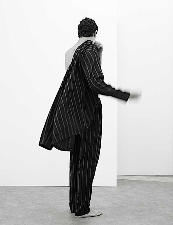 Pure Lyocell Striped Pyjama Top - GR