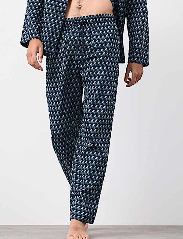 Cotton Rich Geometric Print Pyjama Top - US