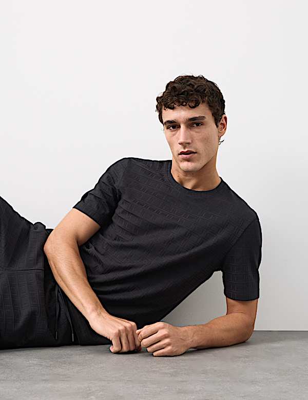 Supima® CottonRich Stretch Jacquard T Shirt
