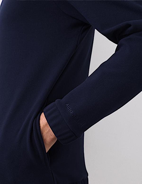 Luxury Fleece Half Zip Loungewear Top - HR