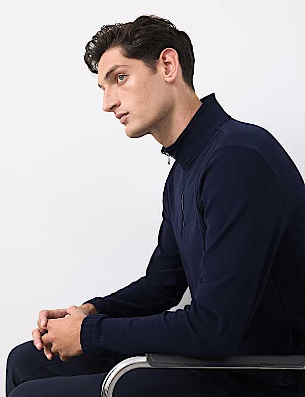 Luxury Fleece Half Zip Loungewear Top - HR