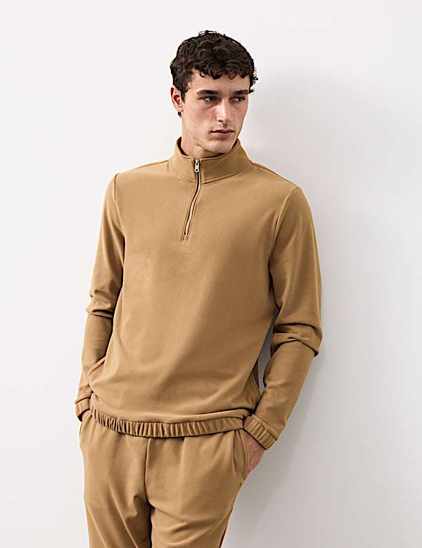 Luxury Fleece Half Zip Loungewear Top - NL