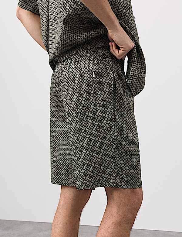 Pyžamov&eacute; &scaron;ortky s potiskem a vysok&yacute;m pod&iacute;lem bavlny - CZ