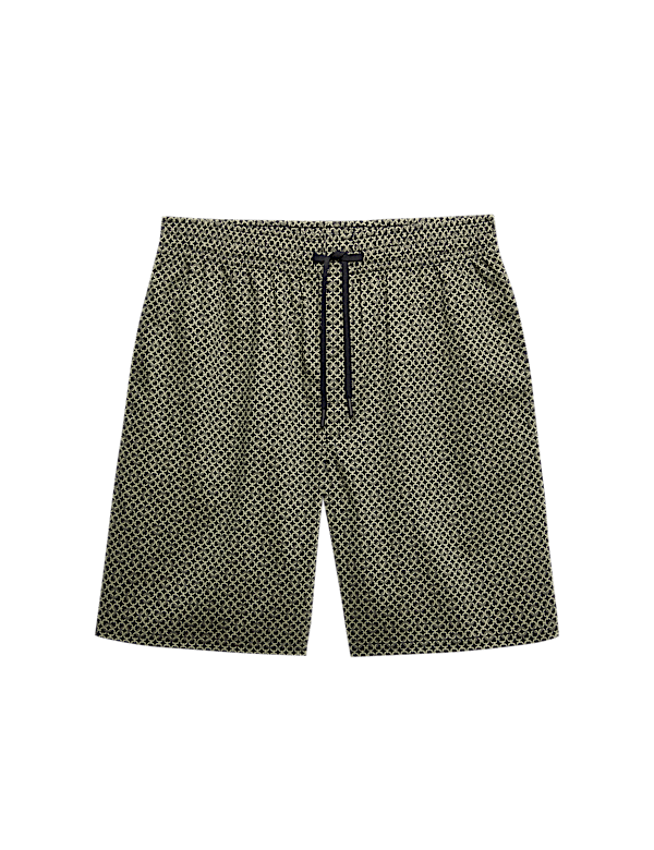 Cotton Rich Printed Pyjama Shorts