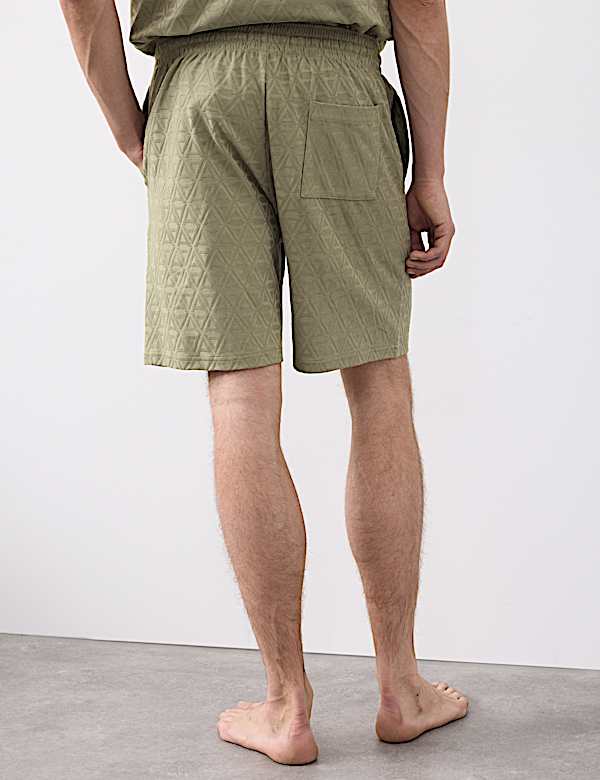 Cotton Rich Jacquard Pyjama Shorts - AU