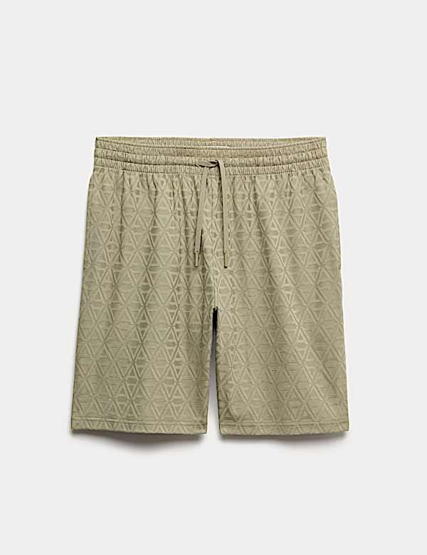 Cotton Rich Jacquard Pyjama Shorts - AU