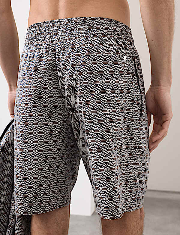 Cotton Rich Printed Pyjama Shorts