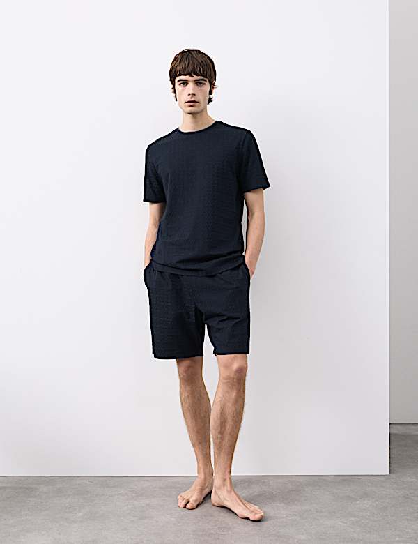 Cotton Rich Textured Loungewear Top