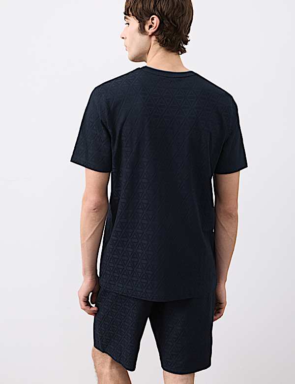 Cotton Rich Textured Loungewear Top